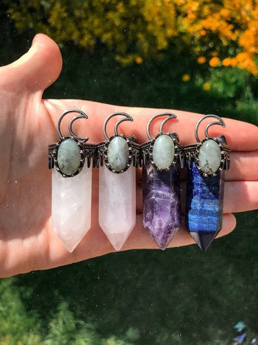 Moon Light Crystal Pendants Necklace-Your Soul Place